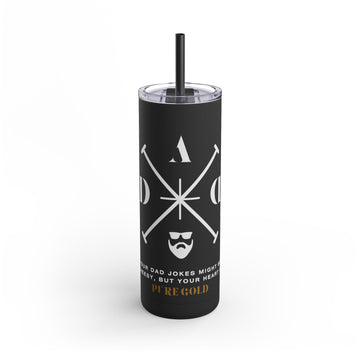 Dad Jokes Matte Tumbler - 20oz, Funny Gift for Dads, Dad Joke Lovers, Unique Travel Mug, Personalized Beverage Cup