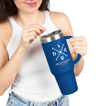 Insulated Travel Mug | Adventure Ready 40oz Drinkware | Perfect for Camping, Commuting, Gifts for Dad, Personalized Travel Coffee Cup