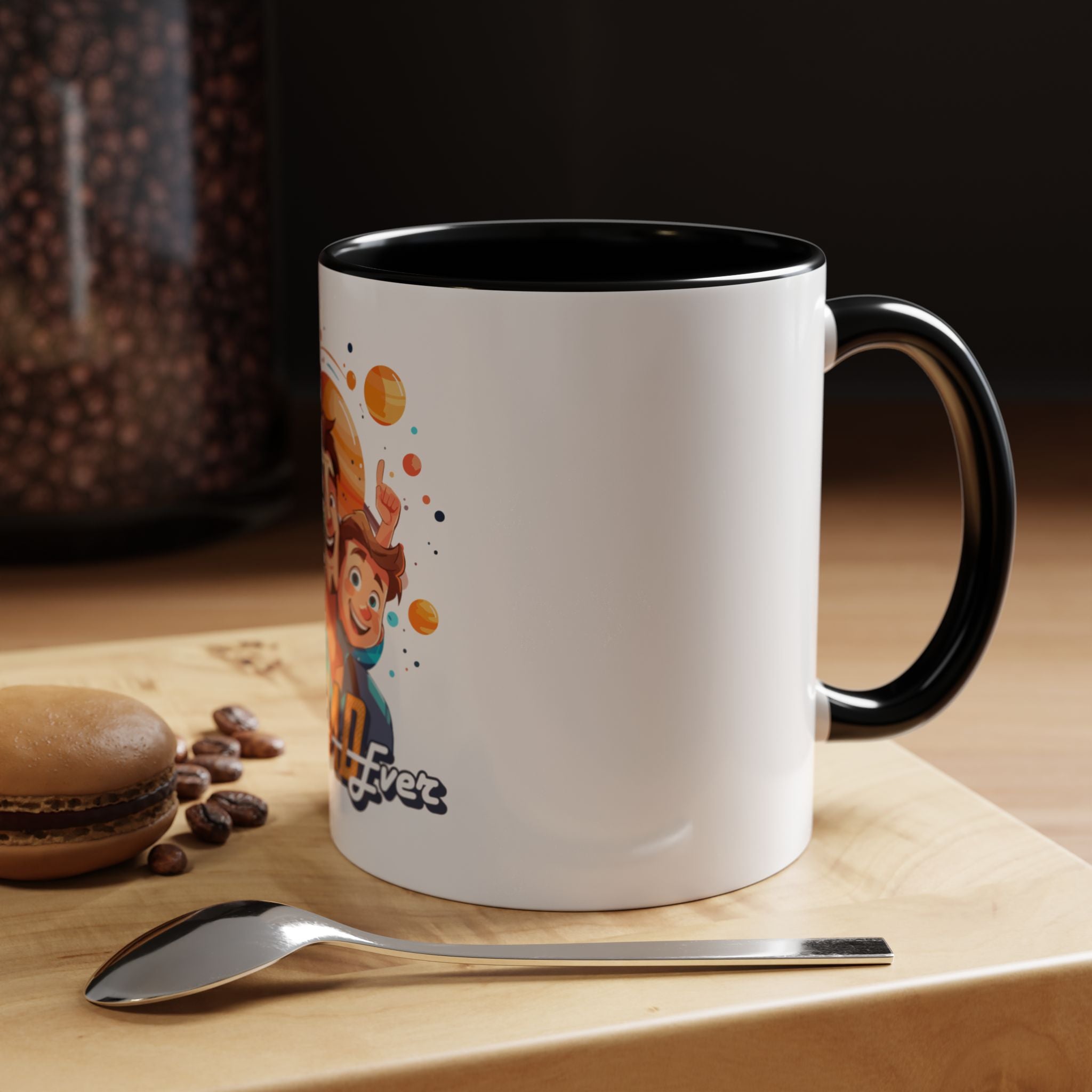 Best Dad Ever Accent Coffee Mug - Fun Gift for Father's Day, Birthday, Coffee Lovers, Home Office, Unique Dad Gifts