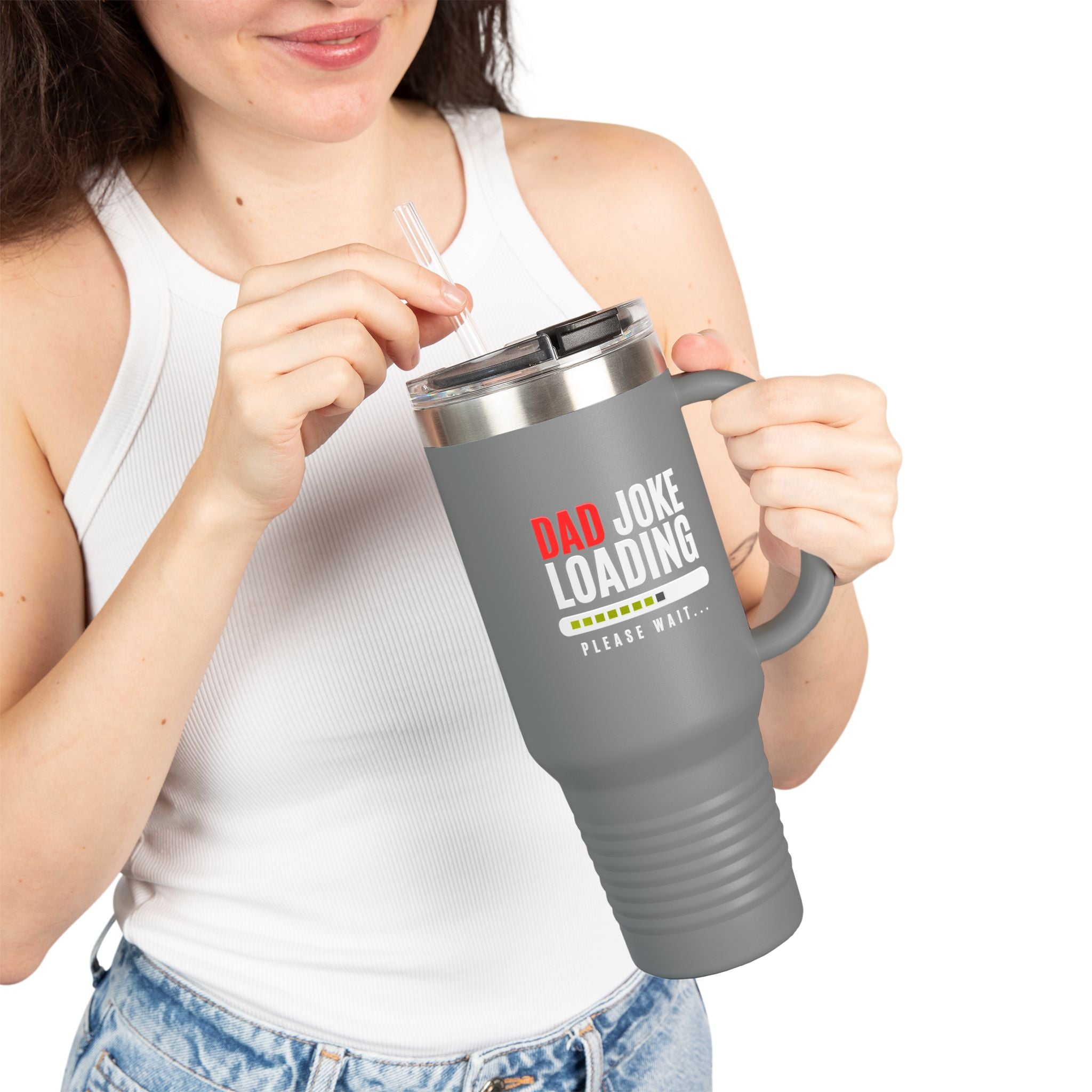 Dad Joke Loading Insulated Travel Mug - Perfect for Gifts, Camping, Road Trips, Coffee Lovers, Funny Dad Mug