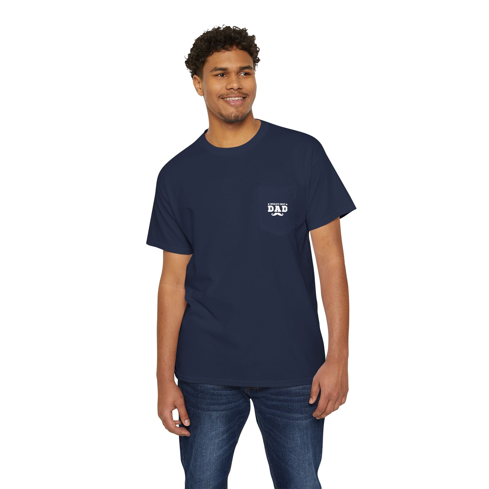 World's Best Dad Pocket Tee, Unisex Cotton Shirt for Father's Day, Casual Gift for Dads, Perfect Dad Apparel, Cool Family Outfit