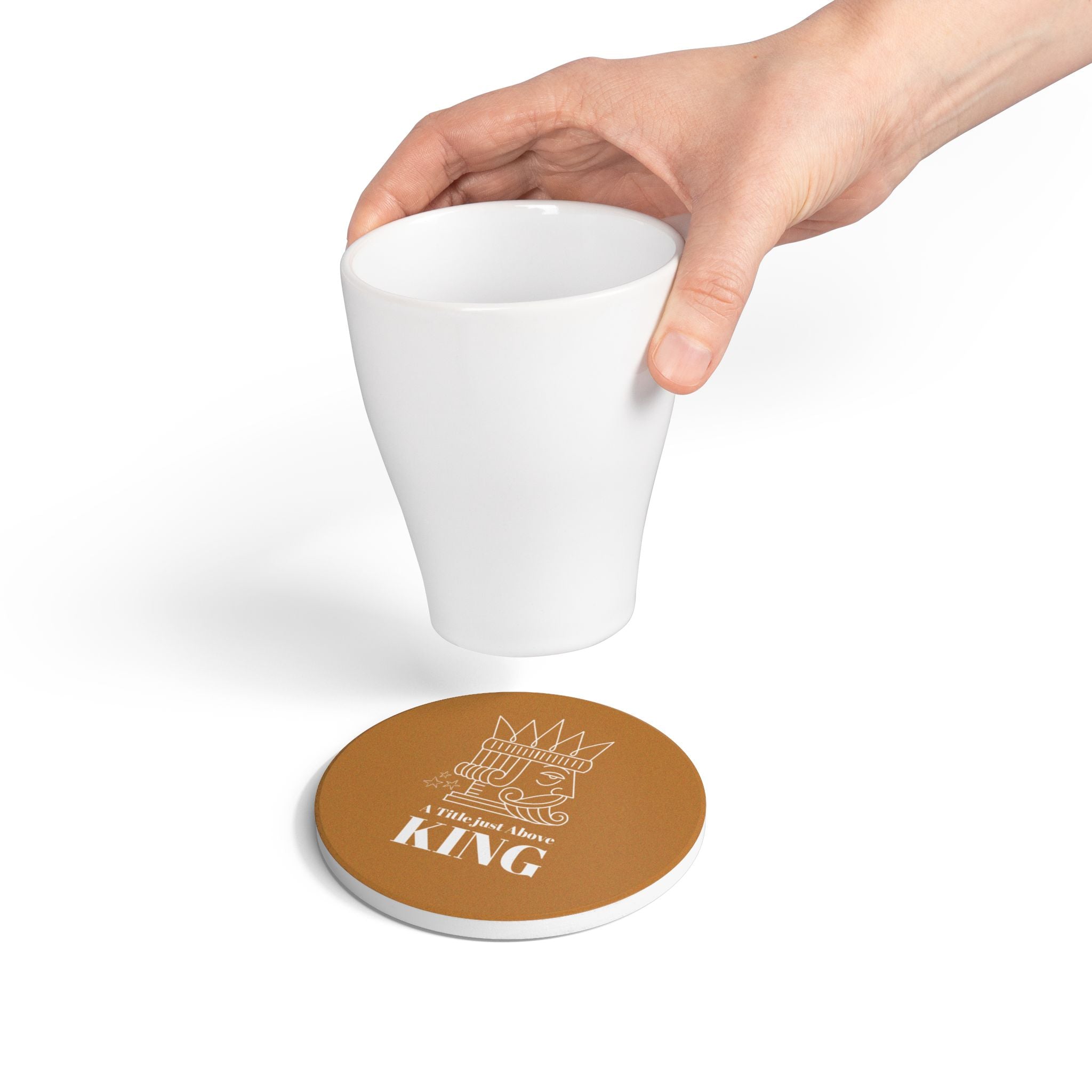 Ceramic Coaster for Kings | Unique Drink Coaster, Home Bar Decor, Gift for Him, Father's Day, Housewarming Decoration