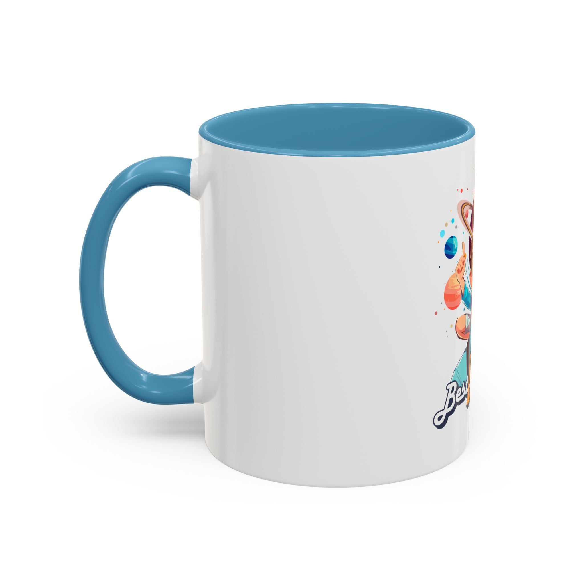 Best Dad Ever Accent Coffee Mug - Fun Gift for Father's Day, Birthday, Coffee Lovers, Home Office, Unique Dad Gifts