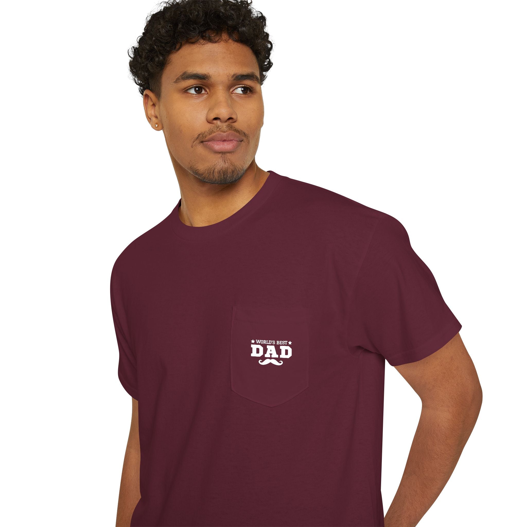 World's Best Dad Pocket Tee, Unisex Cotton Shirt for Father's Day, Casual Gift for Dads, Perfect Dad Apparel, Cool Family Outfit