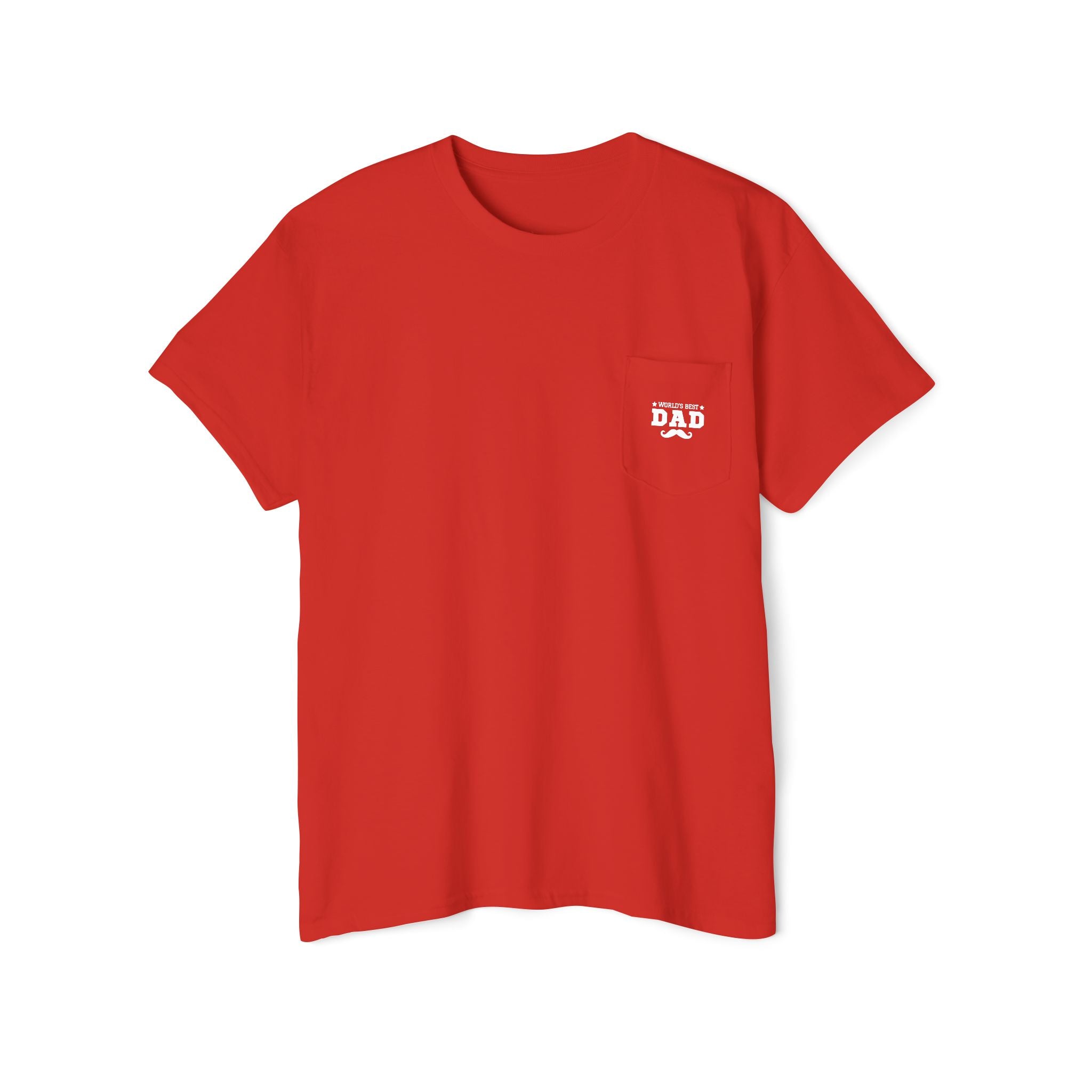 World's Best Dad Pocket Tee, Unisex Cotton Shirt for Father's Day, Casual Gift for Dads, Perfect Dad Apparel, Cool Family Outfit