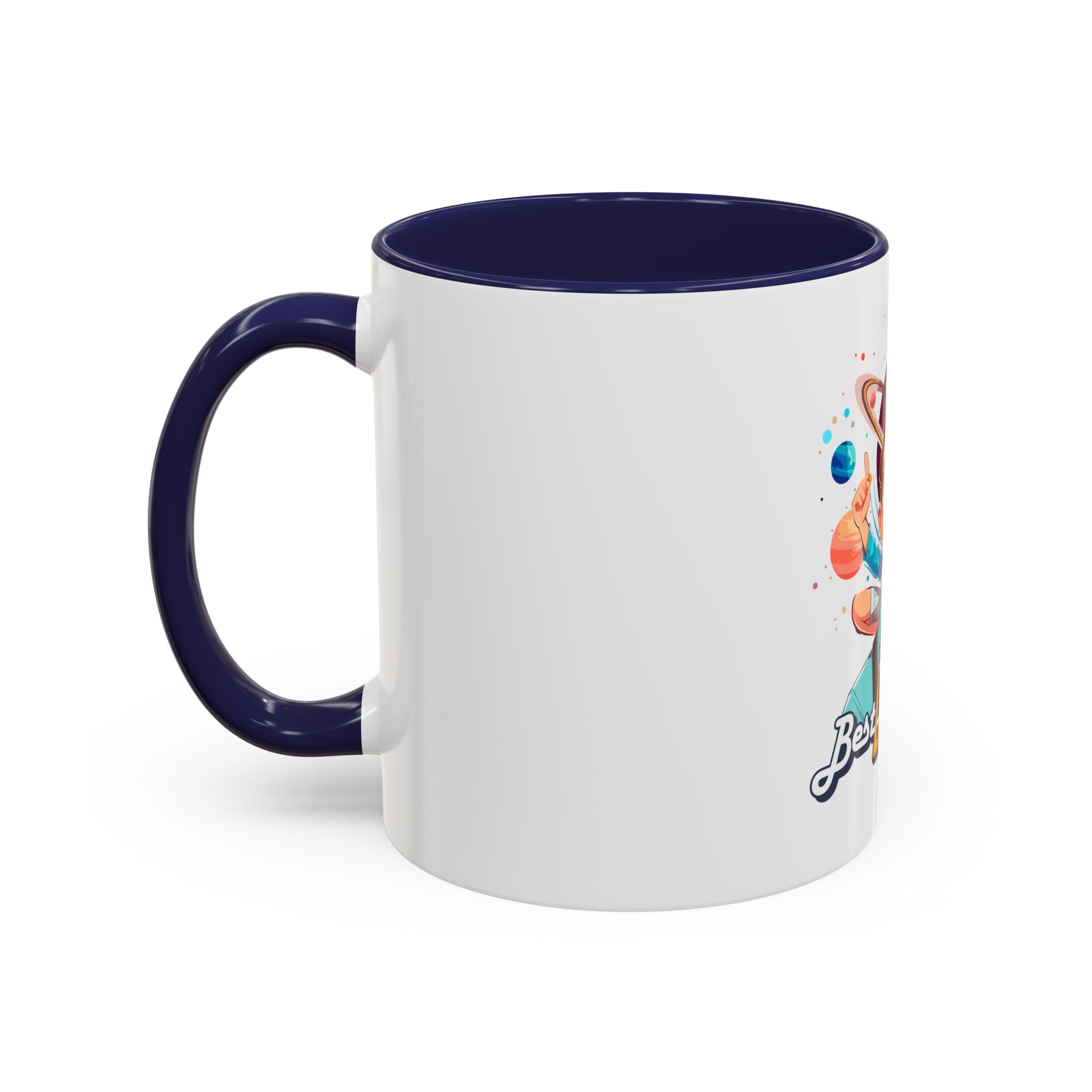 Best Dad Ever Accent Coffee Mug - Fun Gift for Father's Day, Birthday, Coffee Lovers, Home Office, Unique Dad Gifts