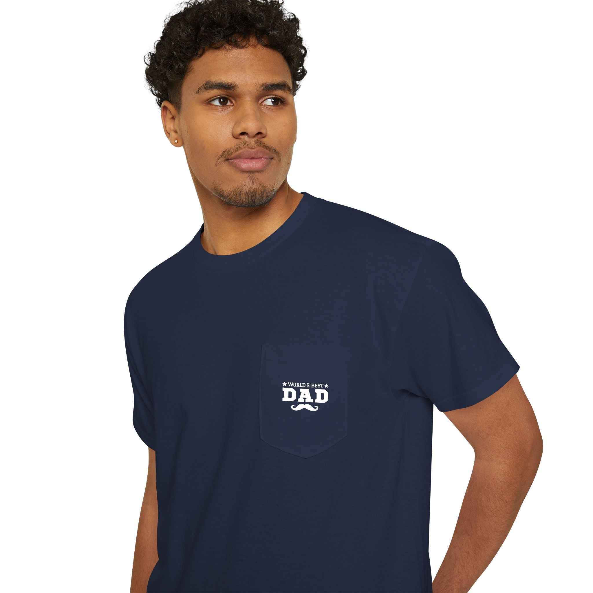 World's Best Dad Pocket Tee, Unisex Cotton Shirt for Father's Day, Casual Gift for Dads, Perfect Dad Apparel, Cool Family Outfit