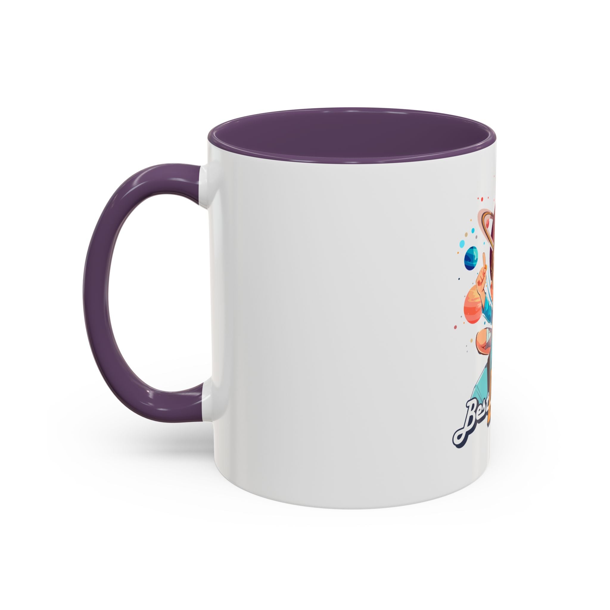Best Dad Ever Accent Coffee Mug - Fun Gift for Father's Day, Birthday, Coffee Lovers, Home Office, Unique Dad Gifts
