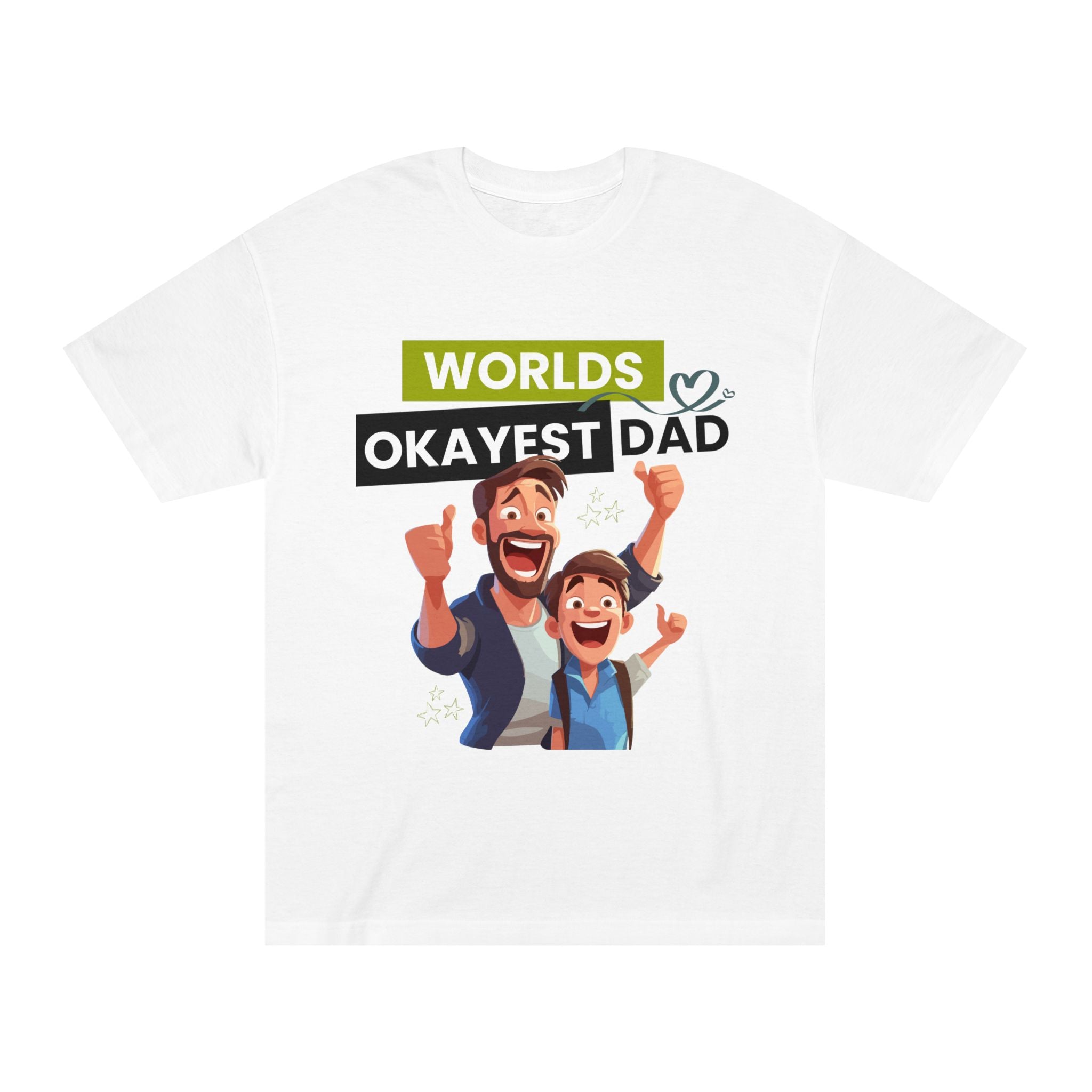 World's Okayest Dad Unisex Classic Tee - Perfect Gift for Father's Day, Dad's Birthday, Family Gatherings, Casual Wear, and Everyday Comfort