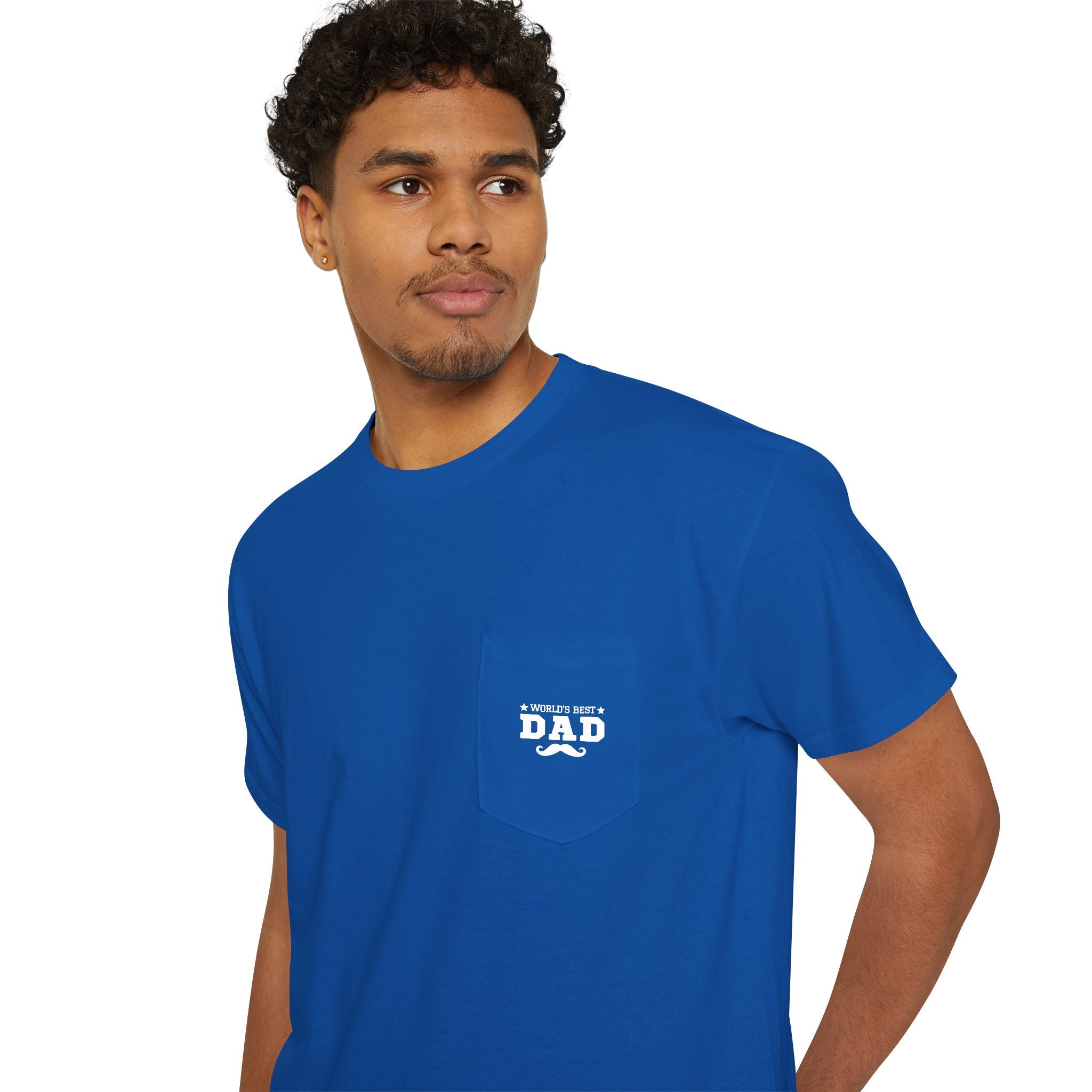 World's Best Dad Pocket Tee, Unisex Cotton Shirt for Father's Day, Casual Gift for Dads, Perfect Dad Apparel, Cool Family Outfit