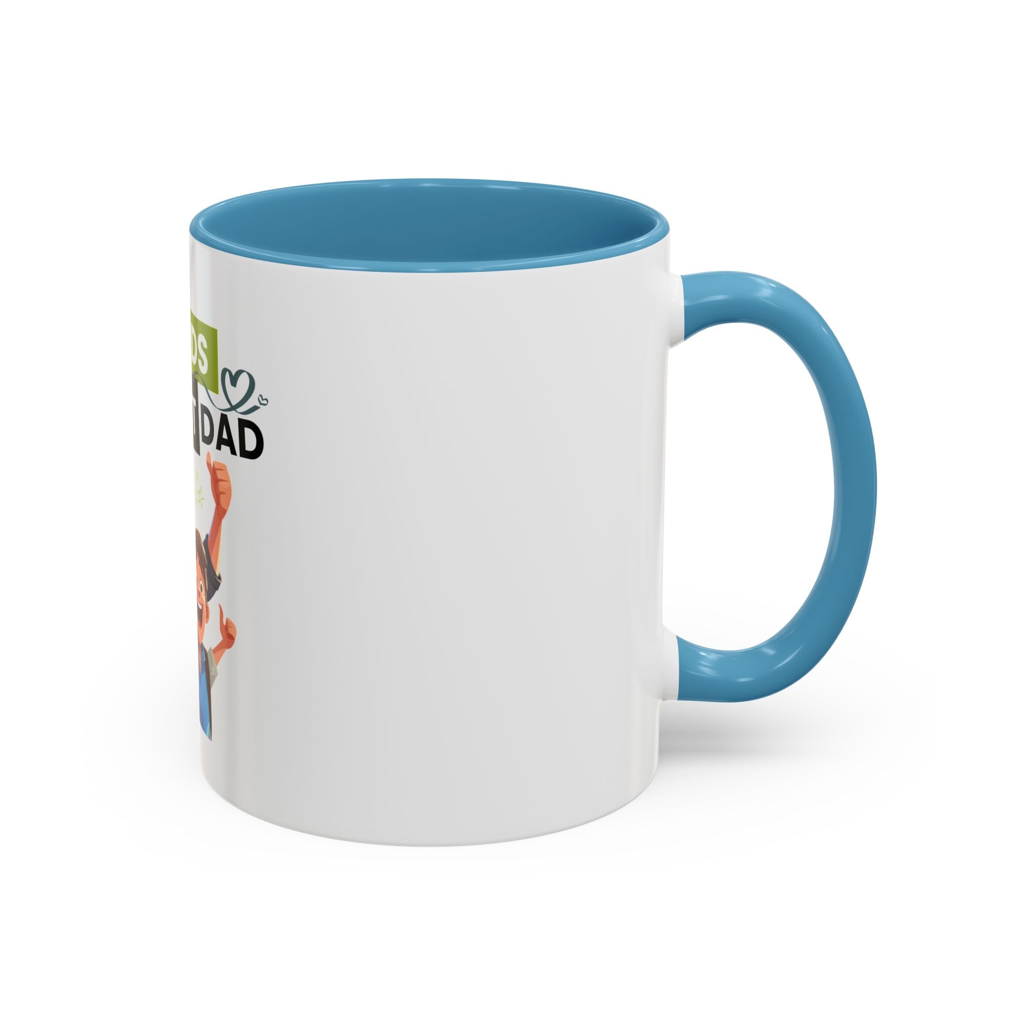 World's Okayest Dad Accent Coffee Mug, Funny Gift for Father's Day, Dad Coffee Cup, Family Gift, Dad's Birthday Mug