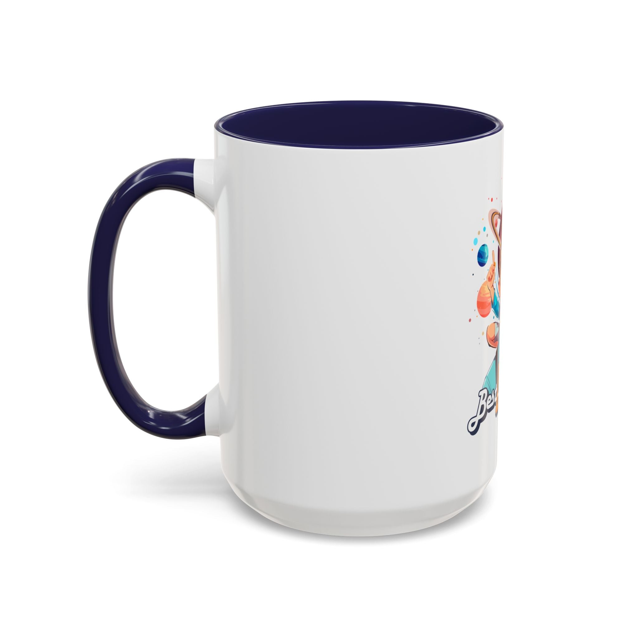 Best Dad Ever Accent Coffee Mug - Fun Gift for Father's Day, Birthday, Coffee Lovers, Home Office, Unique Dad Gifts