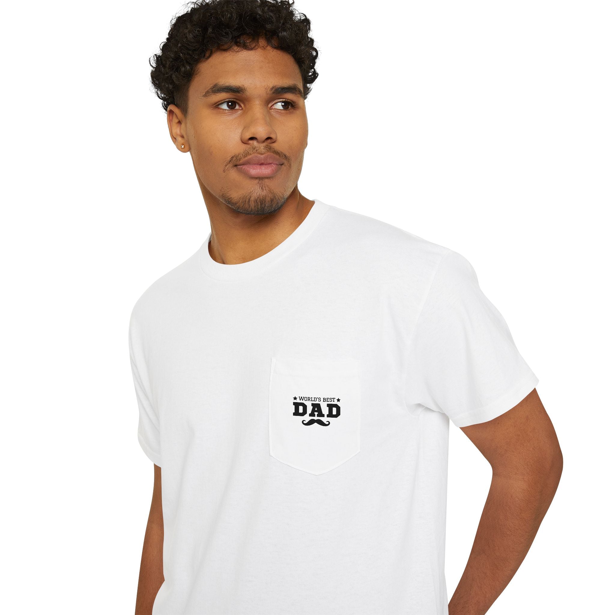 World's Best Dad Pocket Tee - Unisex Cotton T-Shirt, Father's Day Gift, Dad Appreciation, Casual Style, Family Reunion Top