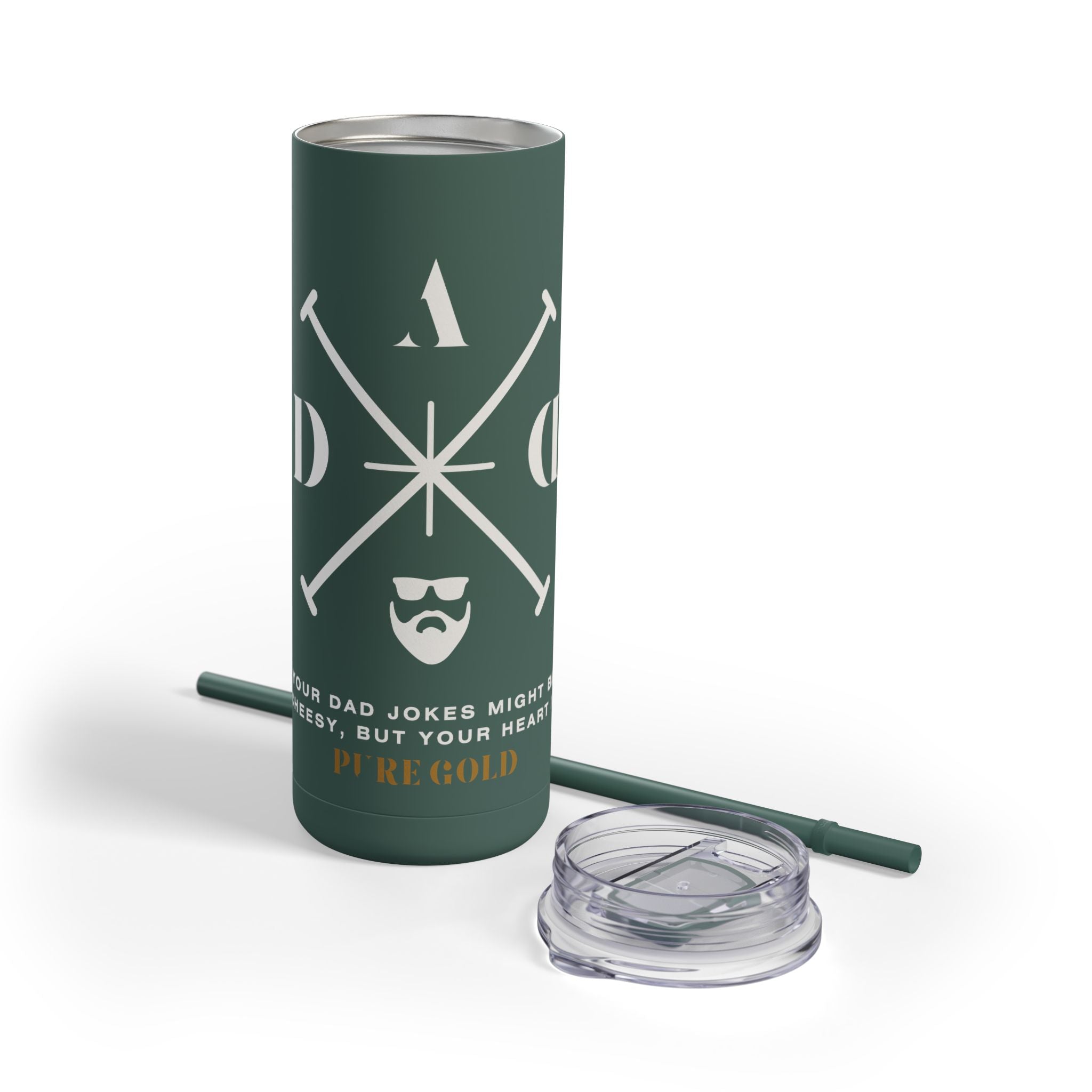 Dad Jokes Matte Tumbler - 20oz, Funny Gift for Dads, Dad Joke Lovers, Unique Travel Mug, Personalized Beverage Cup