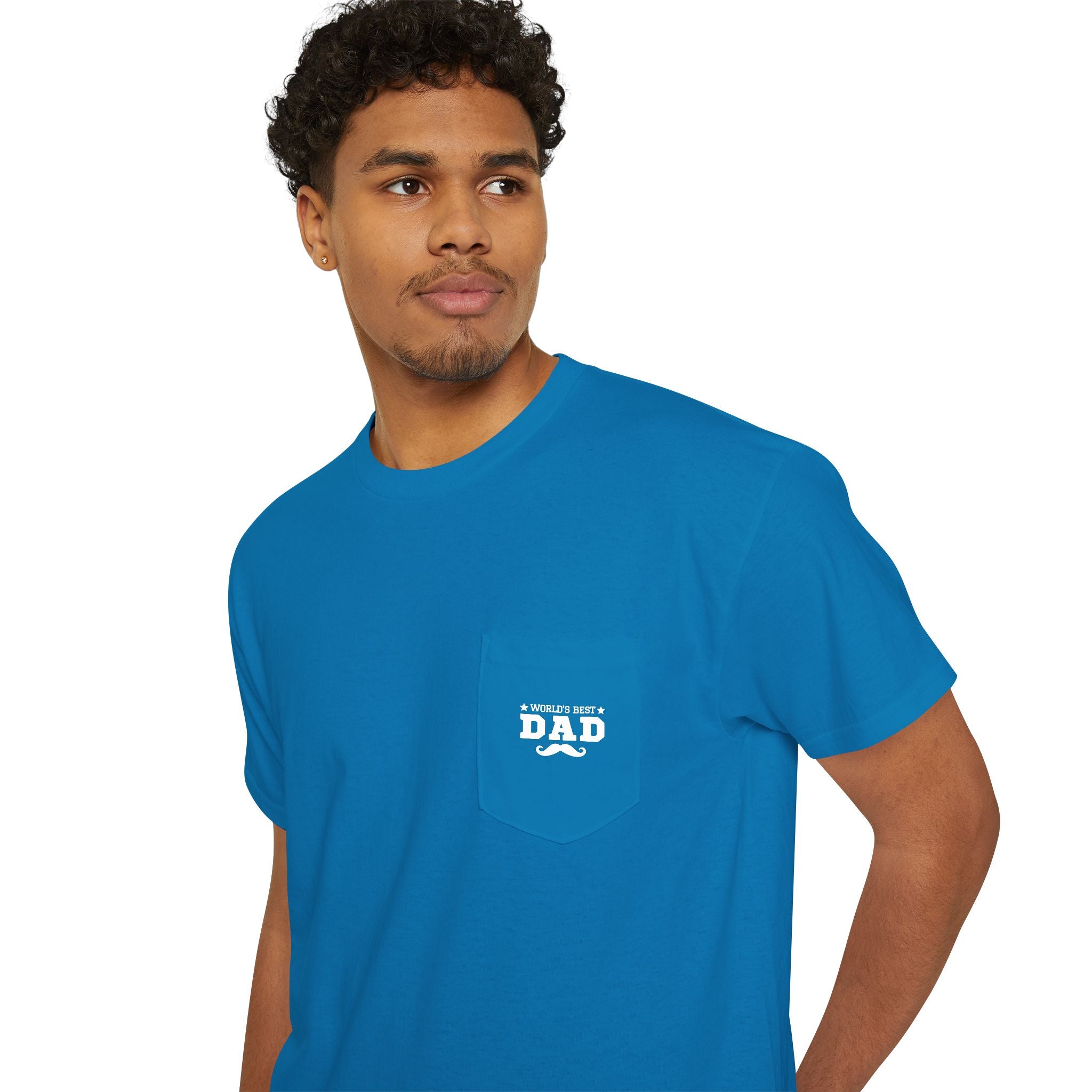 World's Best Dad Pocket Tee, Unisex Cotton Shirt for Father's Day, Casual Gift for Dads, Perfect Dad Apparel, Cool Family Outfit