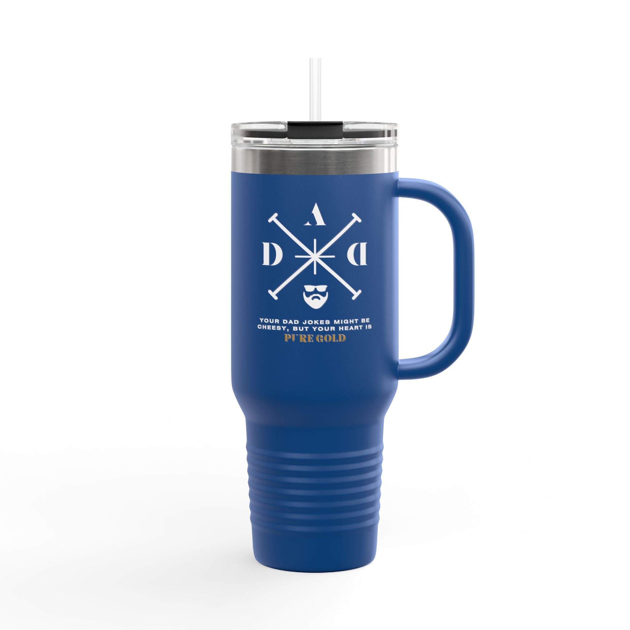 Insulated Travel Mug | Adventure Ready 40oz Drinkware | Perfect for Camping, Commuting, Gifts for Dad, Personalized Travel Coffee Cup