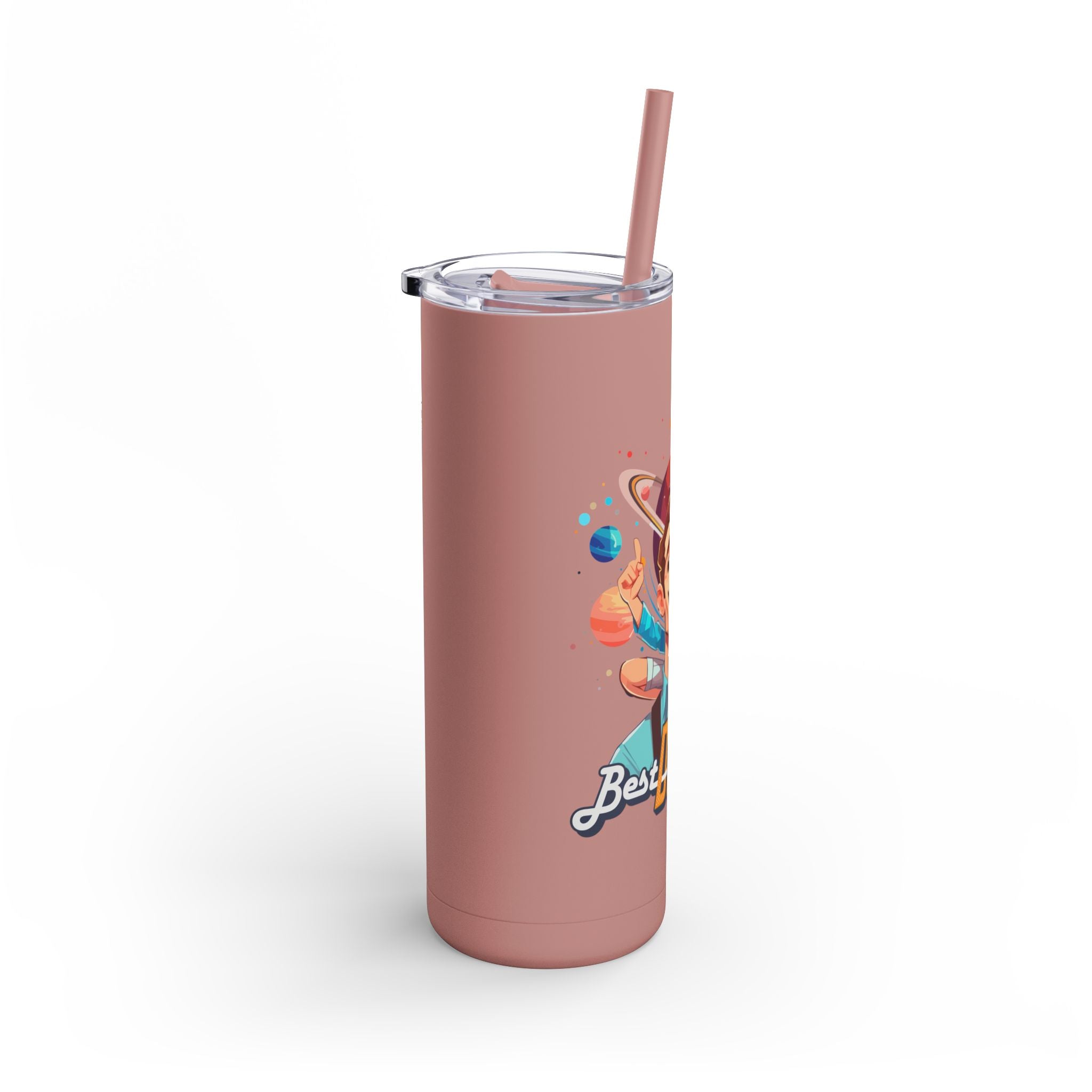 Best Dad Ever Tumbler | 20oz Matte Skinny Travel Mug, Personalized Gift for Fathers Day, Dad's Birthday, or Family Celebrations