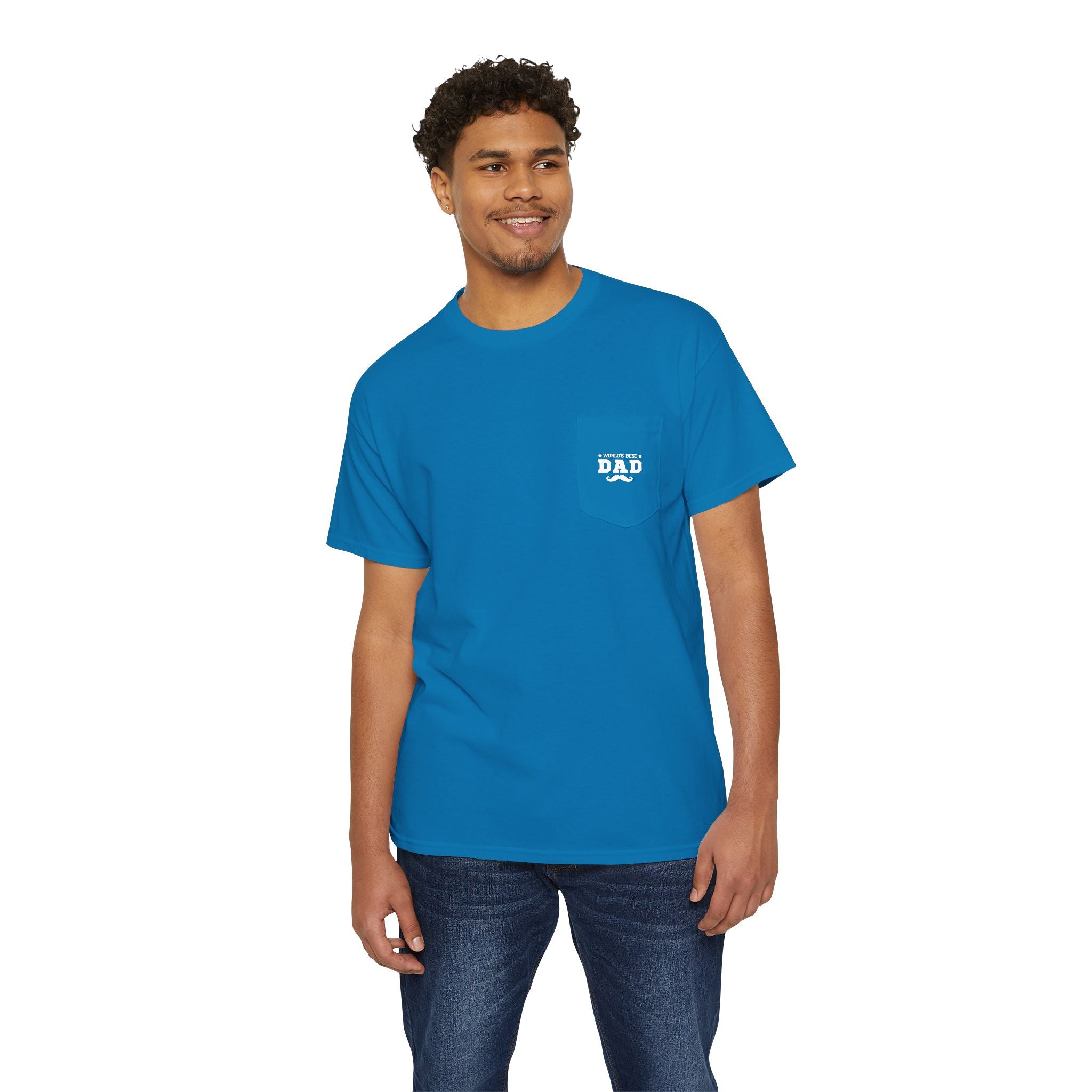 World's Best Dad Pocket Tee, Unisex Cotton Shirt for Father's Day, Casual Gift for Dads, Perfect Dad Apparel, Cool Family Outfit