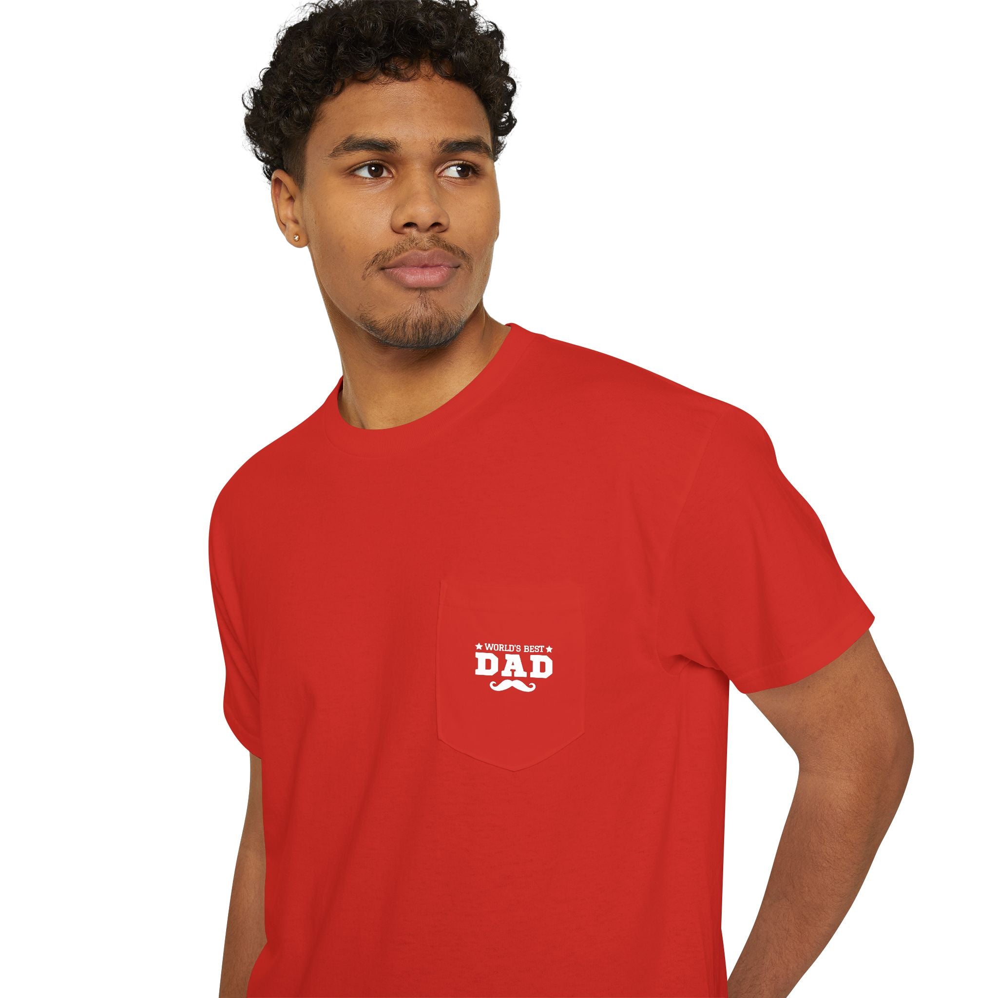 World's Best Dad Pocket Tee, Unisex Cotton Shirt for Father's Day, Casual Gift for Dads, Perfect Dad Apparel, Cool Family Outfit