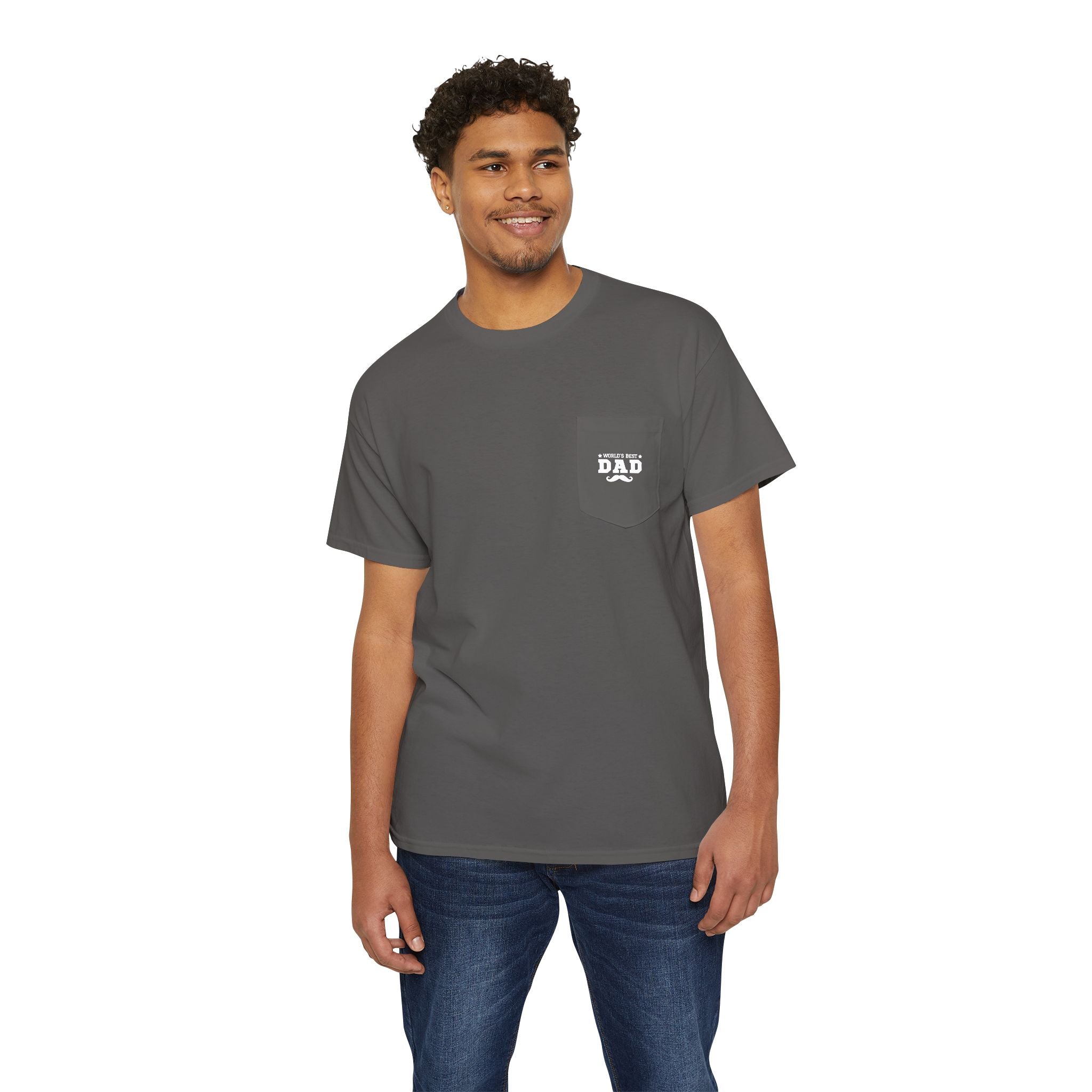 World's Best Dad Pocket Tee, Unisex Cotton Shirt for Father's Day, Casual Gift for Dads, Perfect Dad Apparel, Cool Family Outfit