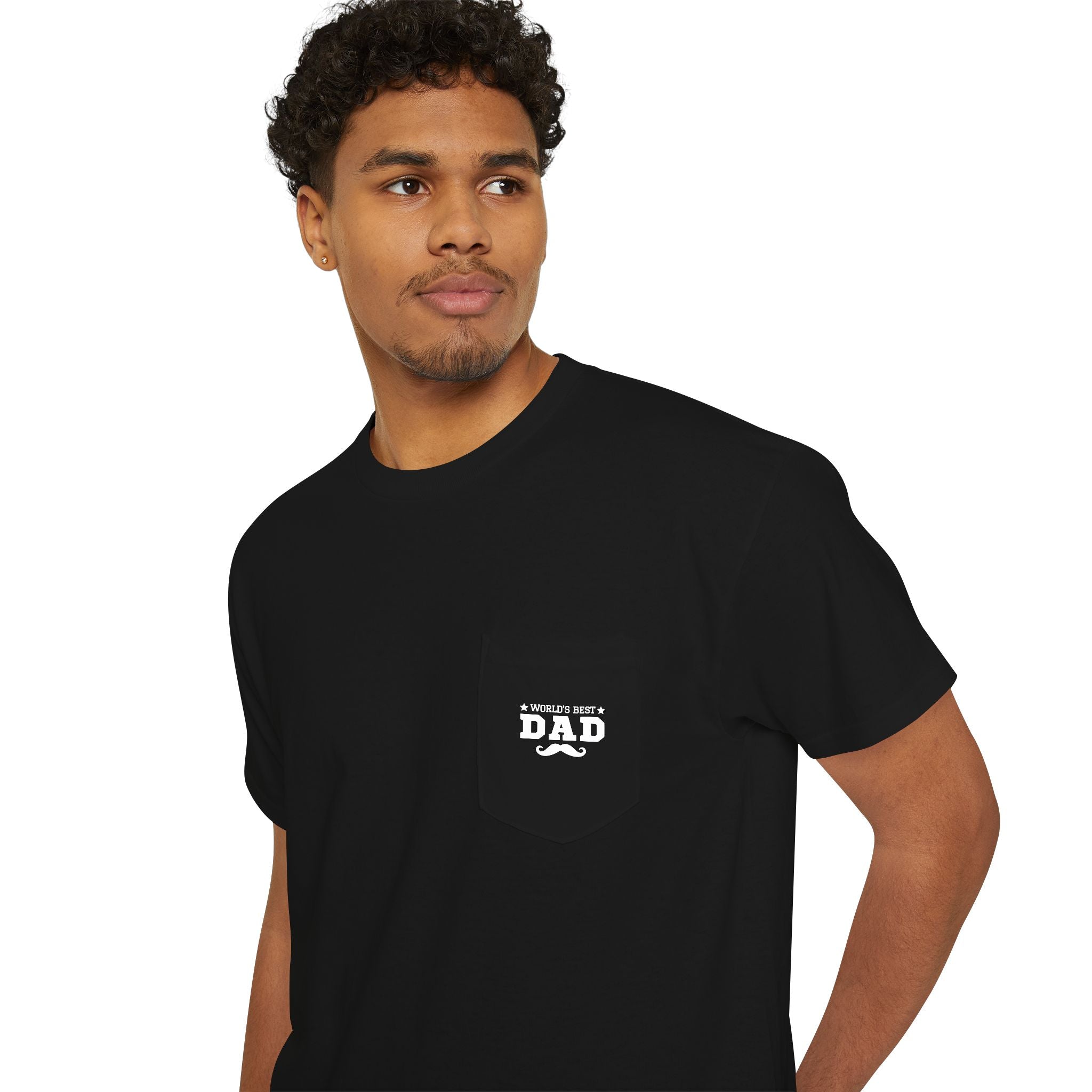 World's Best Dad Pocket Tee, Unisex Cotton Shirt for Father's Day, Casual Gift for Dads, Perfect Dad Apparel, Cool Family Outfit