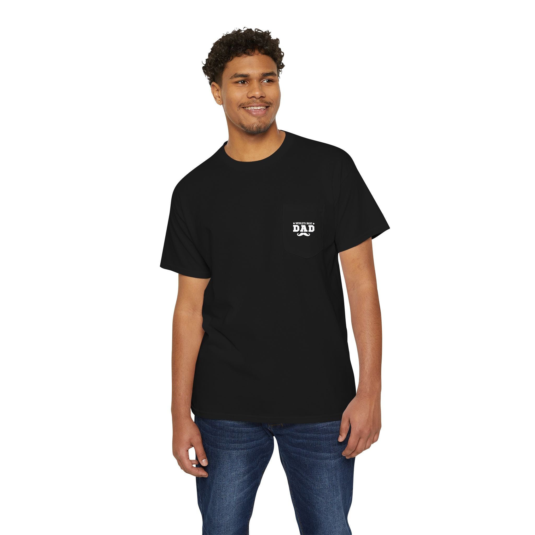 World's Best Dad Pocket Tee, Unisex Cotton Shirt for Father's Day, Casual Gift for Dads, Perfect Dad Apparel, Cool Family Outfit