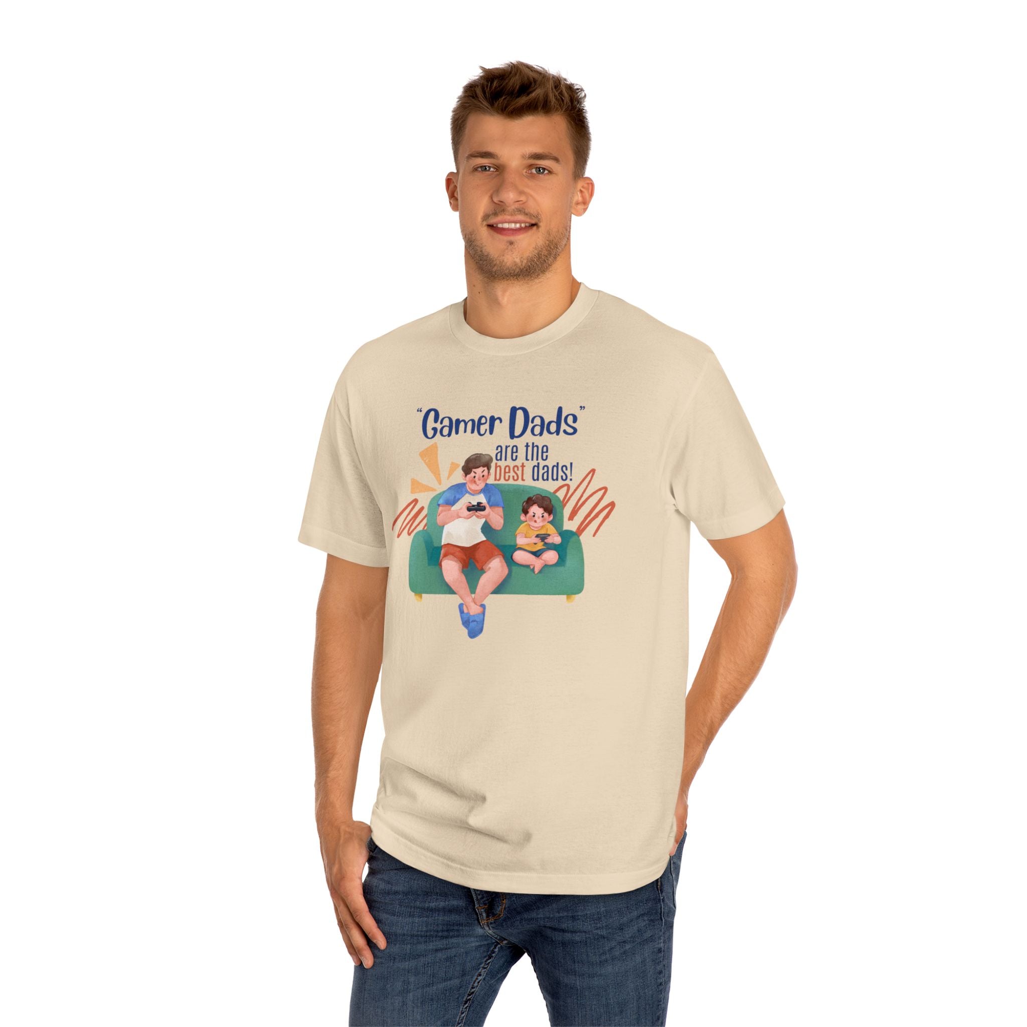 Gamer Dads Unisex Classic Tee - Perfect Gift for Father's Day, Birthday, Casual Wear, Family Time, Funny Dad Shirt
