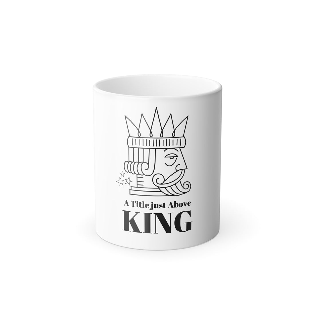 Color Morphing Magic Mug for Kings, Unique Gift for Him, Birthday Present, Fun Office Mug, Creative Coffee Cup, Heat Sensitive Mug