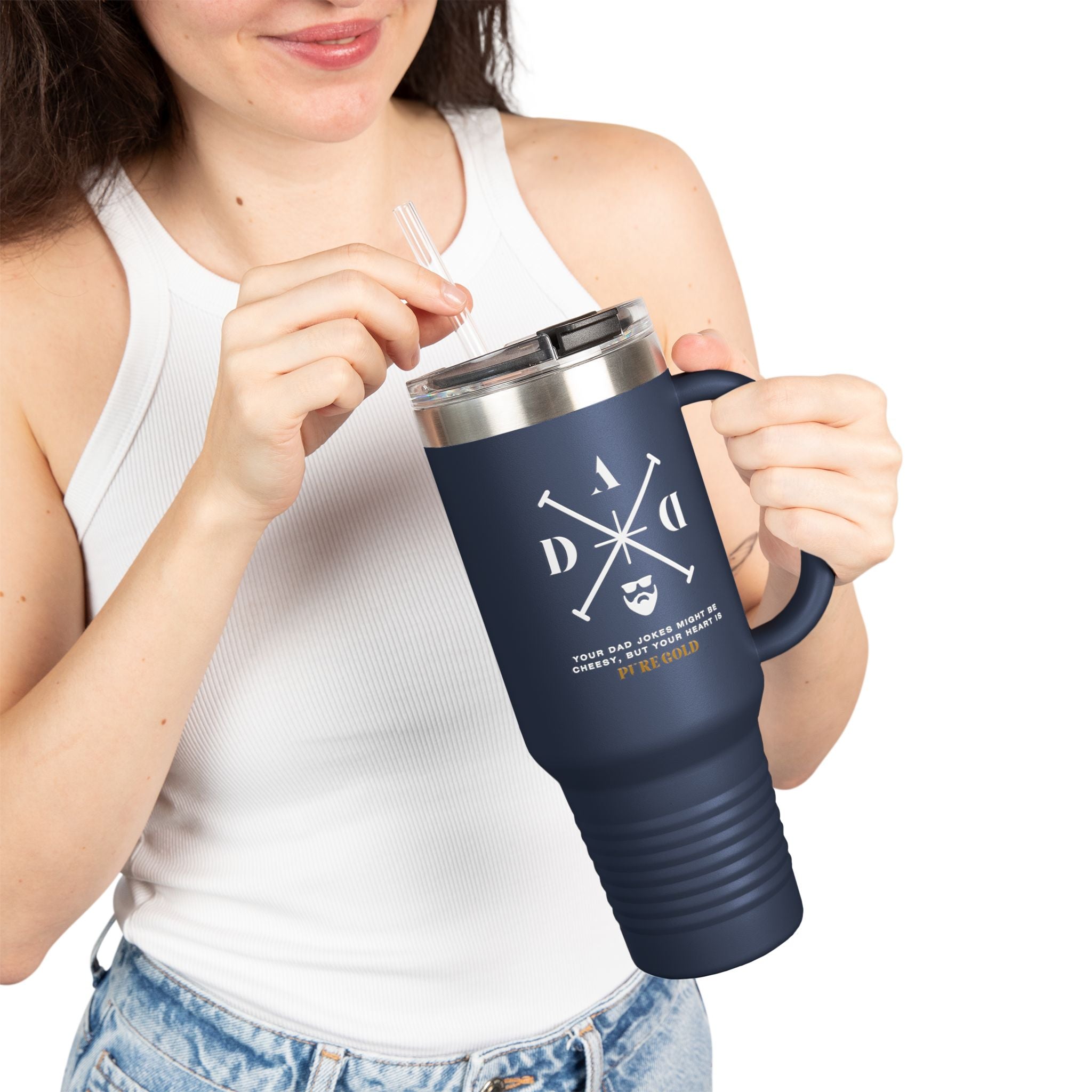 Insulated Travel Mug | Adventure Ready 40oz Drinkware | Perfect for Camping, Commuting, Gifts for Dad, Personalized Travel Coffee Cup