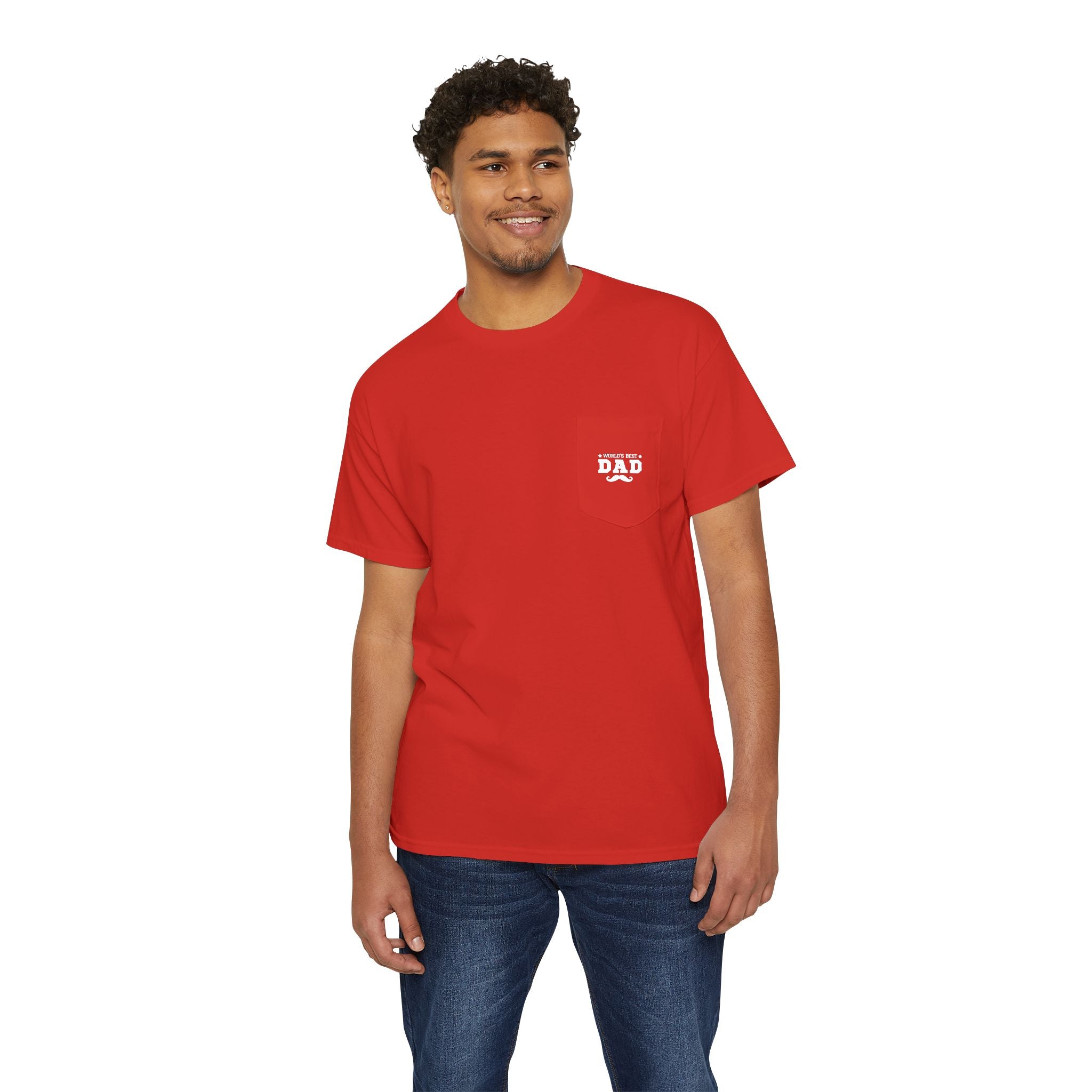 World's Best Dad Pocket Tee, Unisex Cotton Shirt for Father's Day, Casual Gift for Dads, Perfect Dad Apparel, Cool Family Outfit