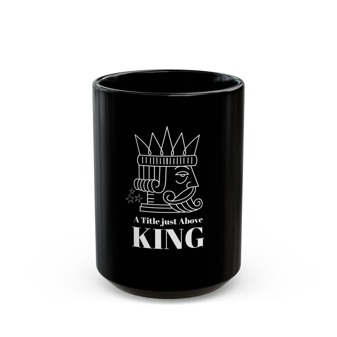 King Title Black Mug - Perfect Gift for Him, Unique Coffee Cup, Royal-Themed Drinkware, Birthday, Father's Day, Everyday Use