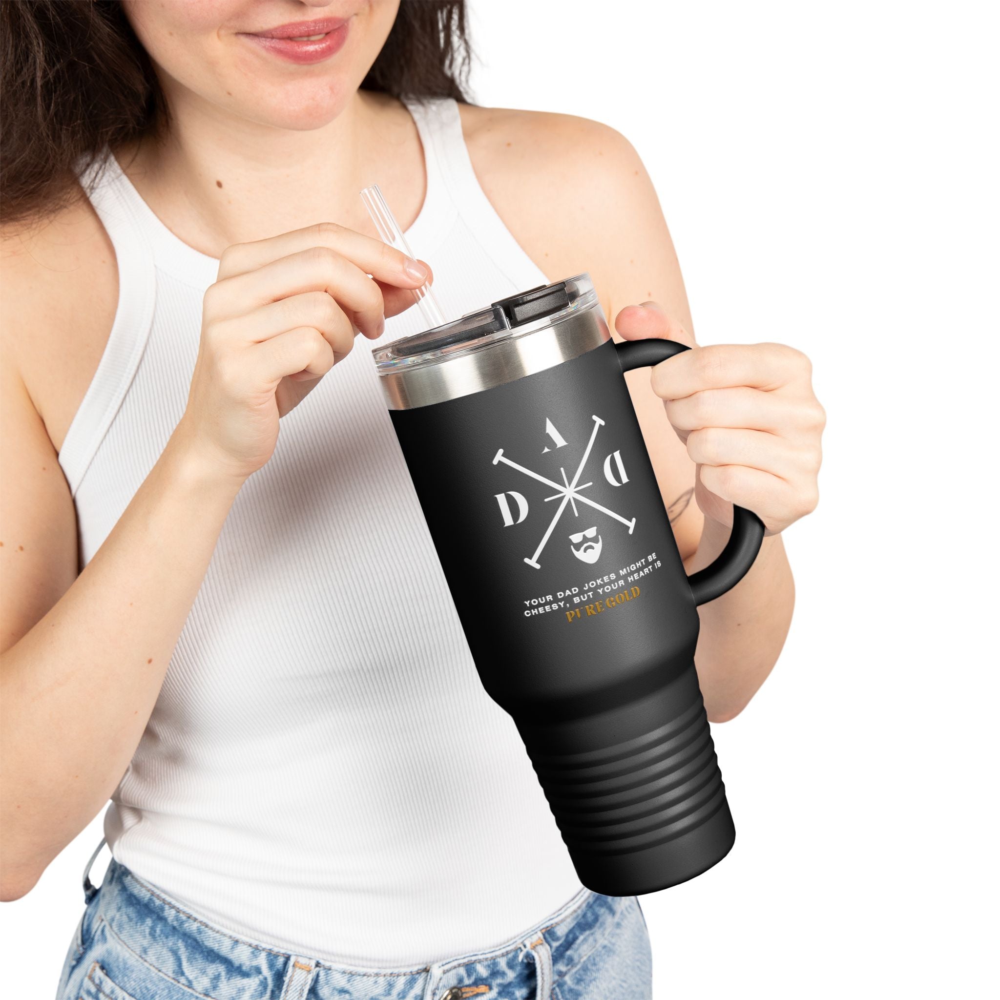 Insulated Travel Mug | Adventure Ready 40oz Drinkware | Perfect for Camping, Commuting, Gifts for Dad, Personalized Travel Coffee Cup