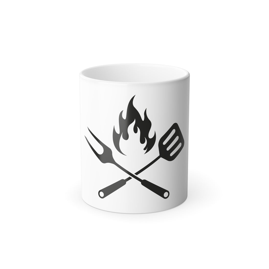 Color Morphing BBQ Mug - Heat Sensitive Coffee Cup, Gift for Grill Lovers, Unique Kitchen Decor, Father's Day Present, Chef's Accessories