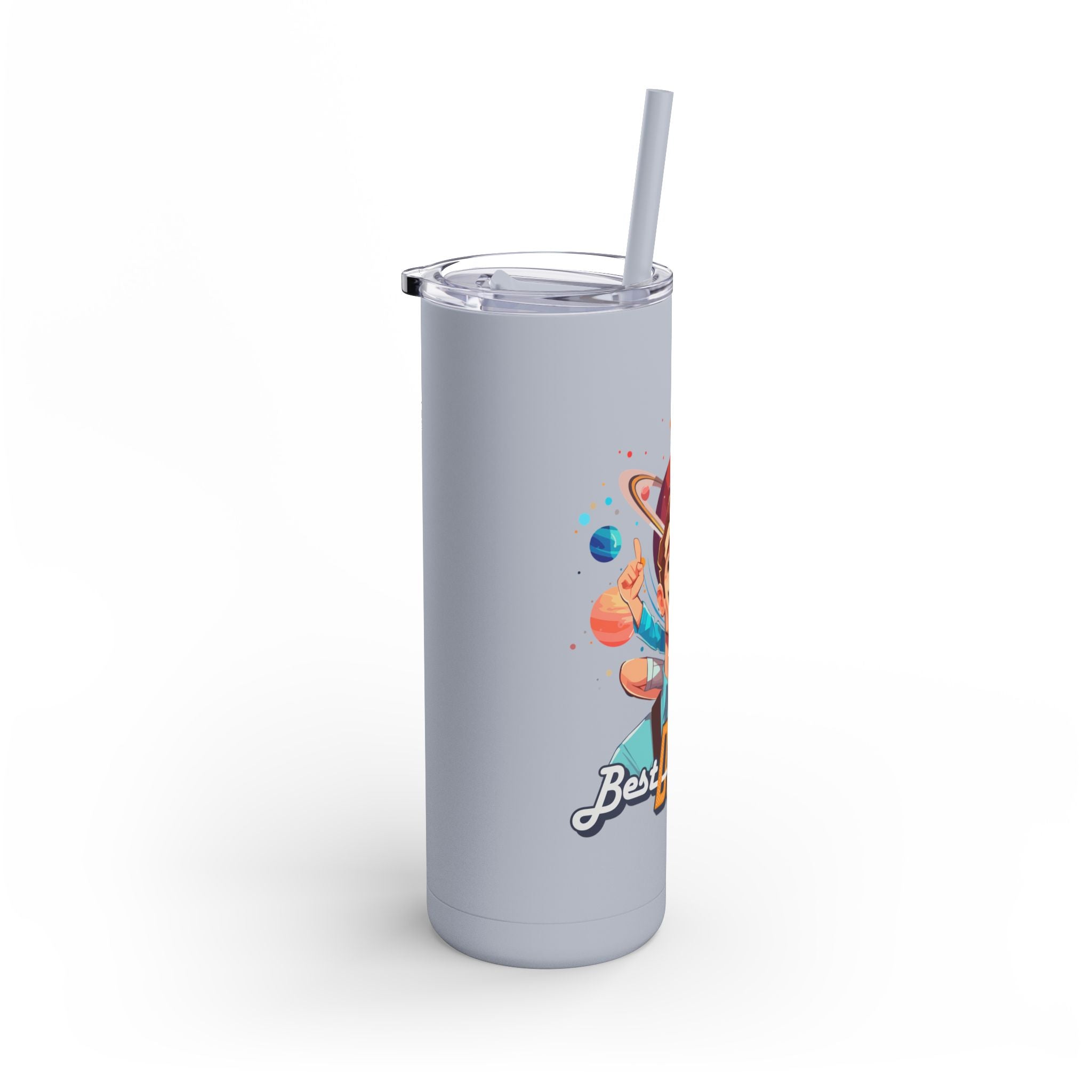 Best Dad Ever Tumbler | 20oz Matte Skinny Travel Mug, Personalized Gift for Fathers Day, Dad's Birthday, or Family Celebrations
