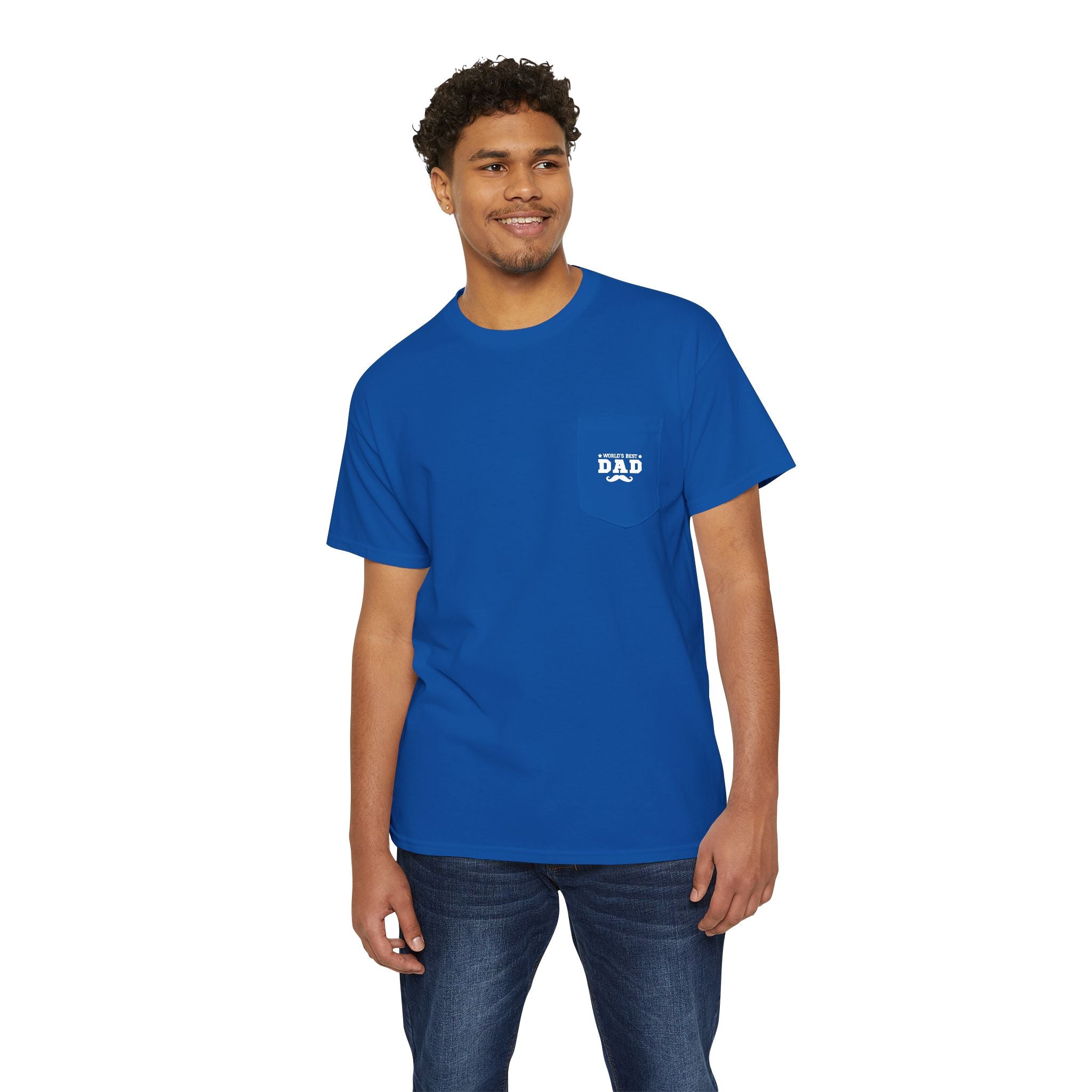 World's Best Dad Pocket Tee, Unisex Cotton Shirt for Father's Day, Casual Gift for Dads, Perfect Dad Apparel, Cool Family Outfit