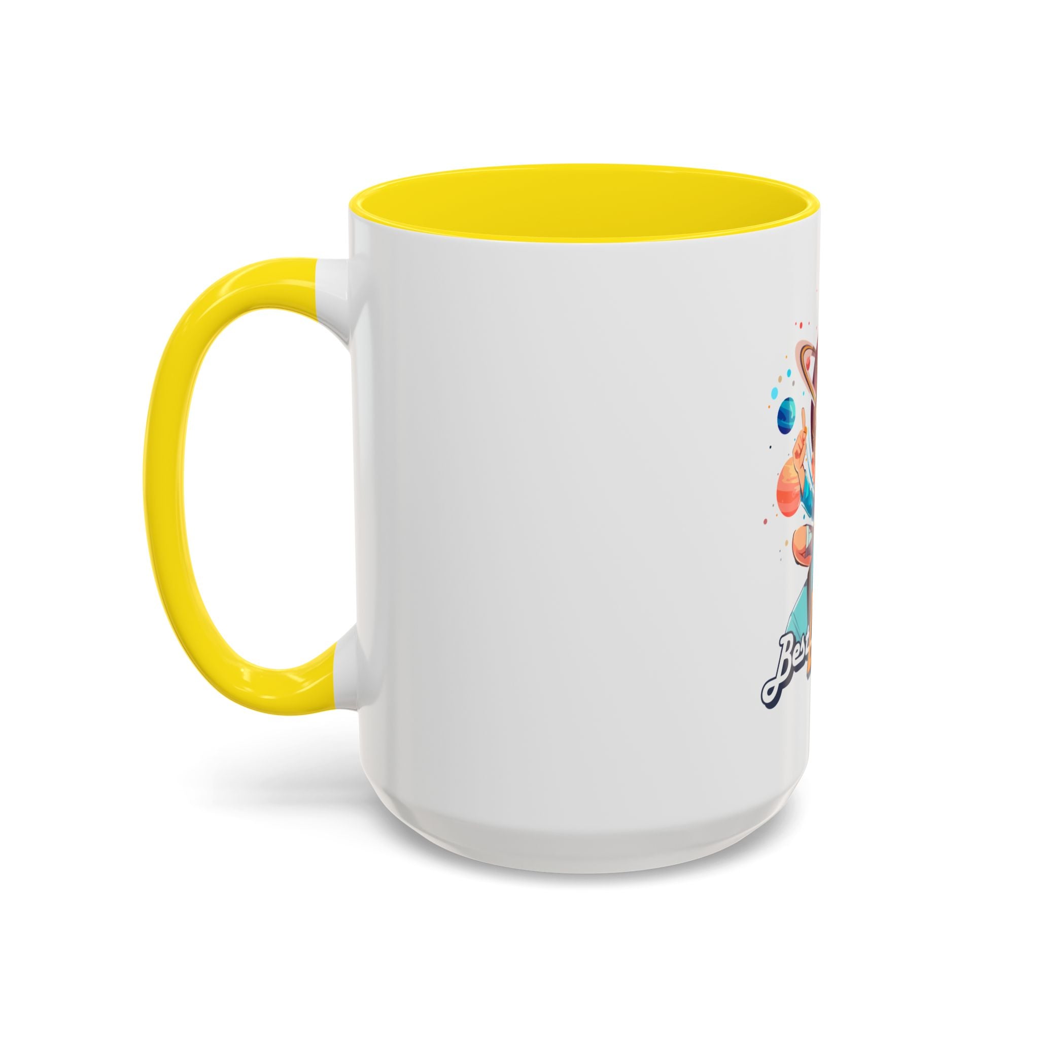 Best Dad Ever Accent Coffee Mug - Fun Gift for Father's Day, Birthday, Coffee Lovers, Home Office, Unique Dad Gifts
