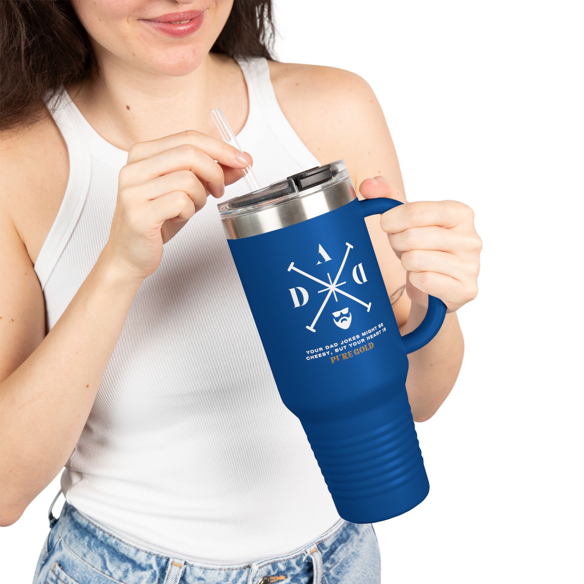 Insulated Travel Mug | Adventure Ready 40oz Drinkware | Perfect for Camping, Commuting, Gifts for Dad, Personalized Travel Coffee Cup