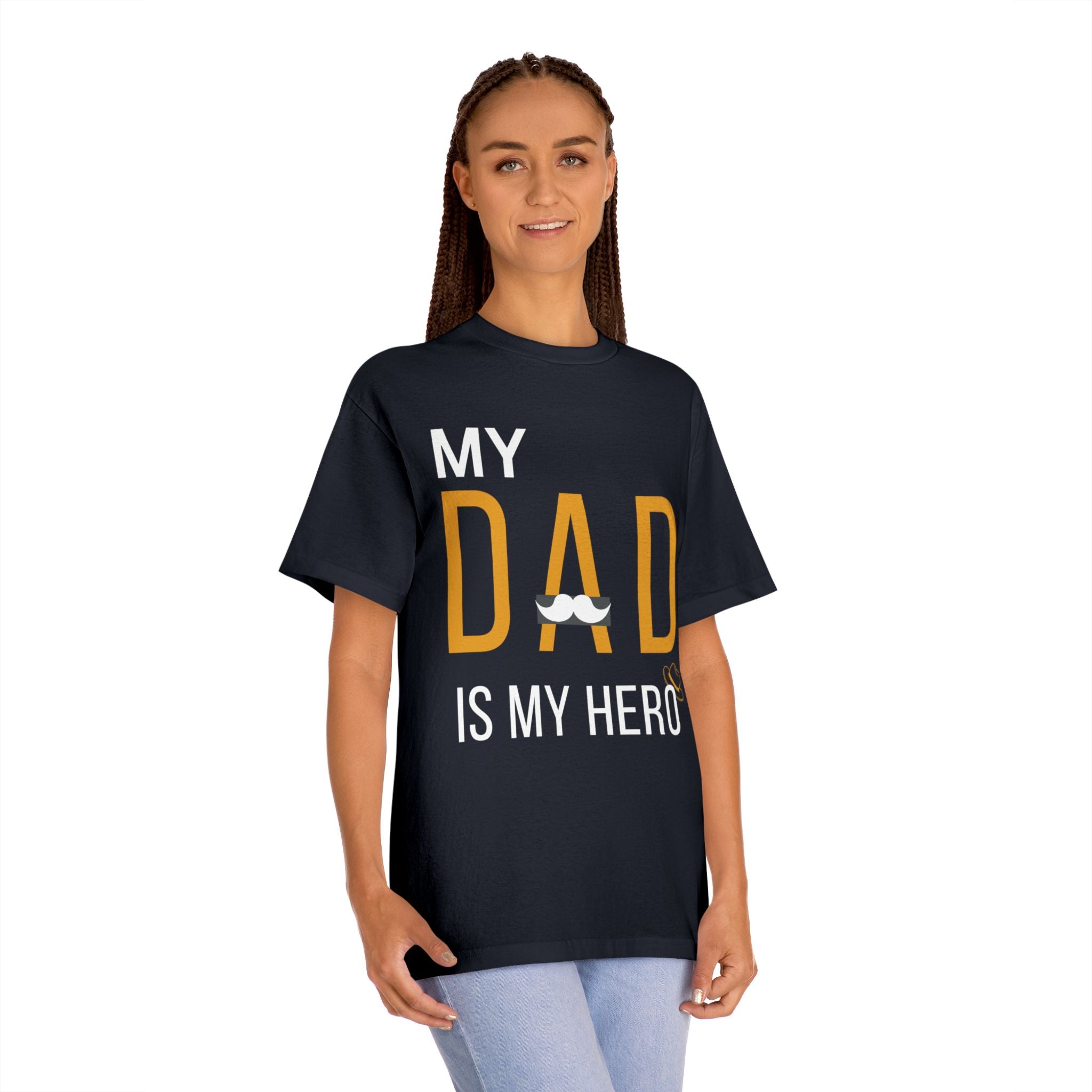 My Dad Is My Hero Unisex Classic Tee | Father's Day Gift, Dad's Birthday T-Shirt, Family Gathering Apparel, Casual Wear, Gift for Dad