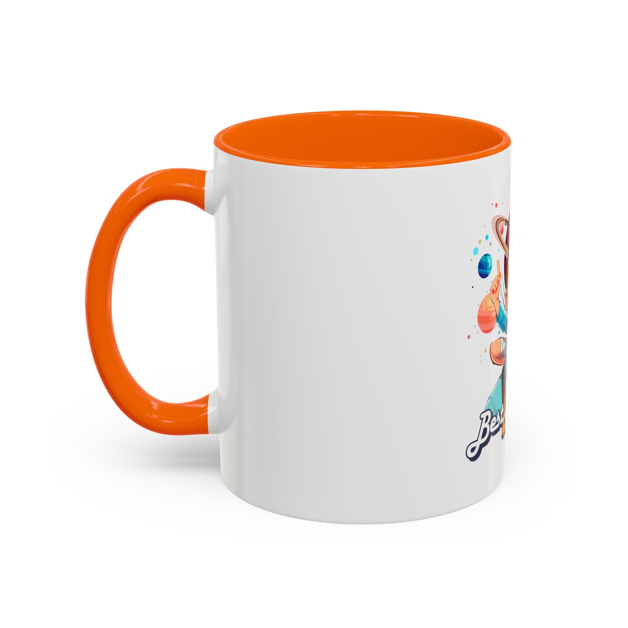 Best Dad Ever Accent Coffee Mug - Fun Gift for Father's Day, Birthday, Coffee Lovers, Home Office, Unique Dad Gifts