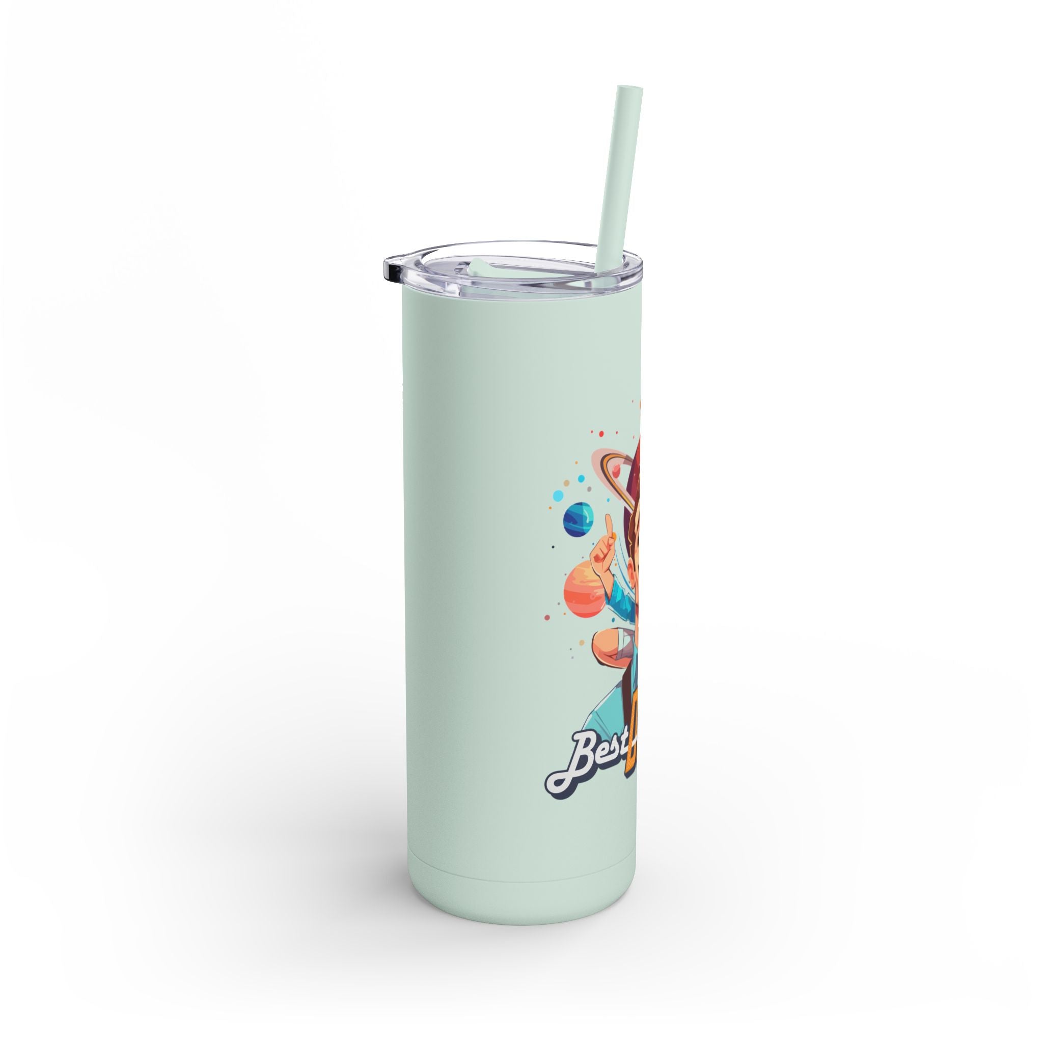 Best Dad Ever Tumbler | 20oz Matte Skinny Travel Mug, Personalized Gift for Fathers Day, Dad's Birthday, or Family Celebrations