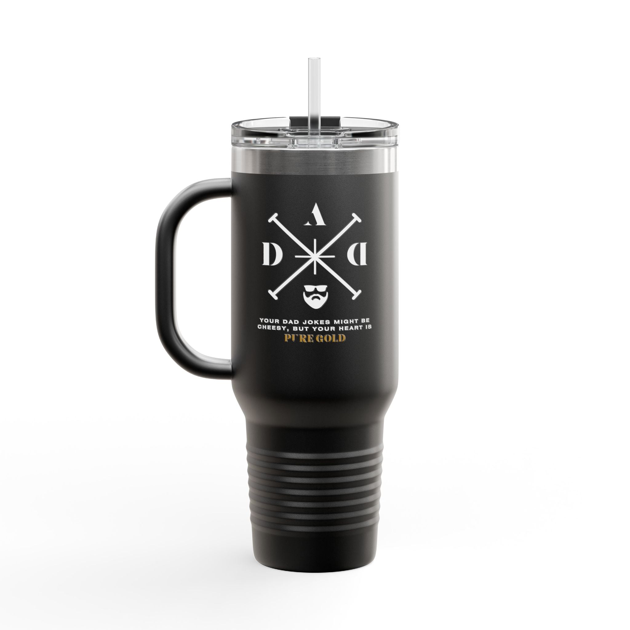 Insulated Travel Mug | Adventure Ready 40oz Drinkware | Perfect for Camping, Commuting, Gifts for Dad, Personalized Travel Coffee Cup